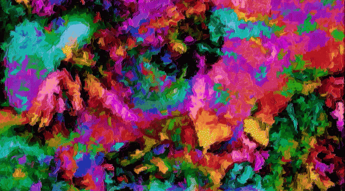 The Lovers (issu de la série Brush Strokes) Pixel art, 2011